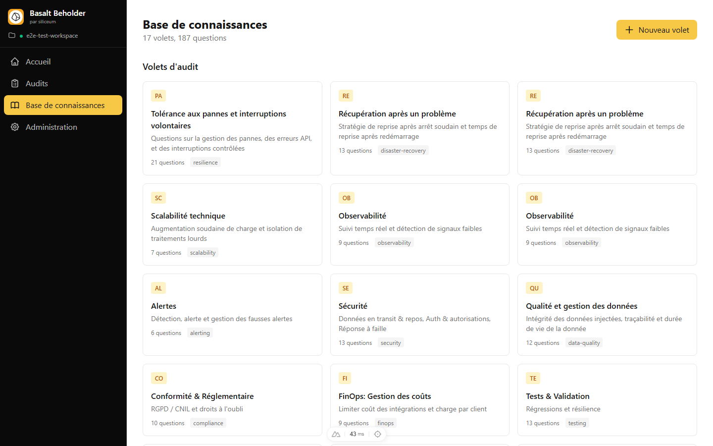 Basalt Beholder — Base de connaissances avec 17 volets et 187 questions